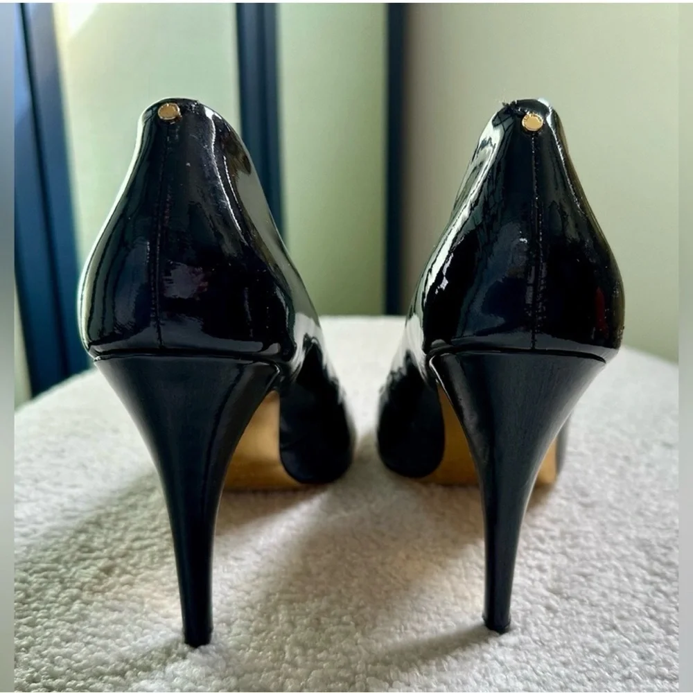 Ted Baker Patent Leather Peep Toe Pumps, Classic Formal Luxury, NWOB, Size 41